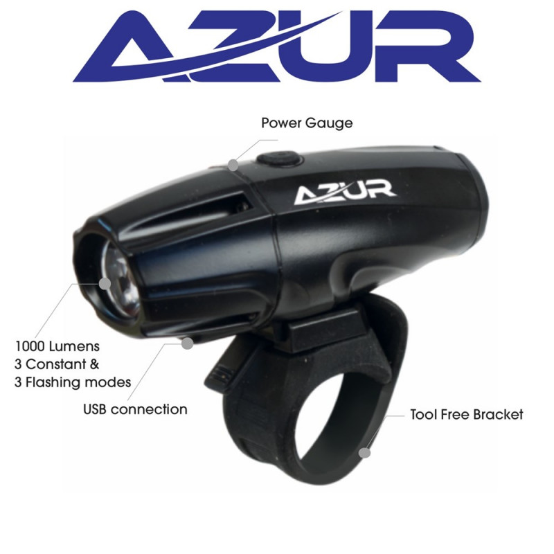 Azur Cove USB 1000 Lumen Head Light